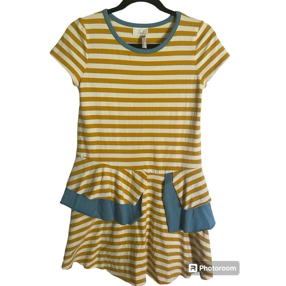 Matilda Jane Girls Casual Wear Dress Sun Shiny Days Striped Yellow NWOT Size 14